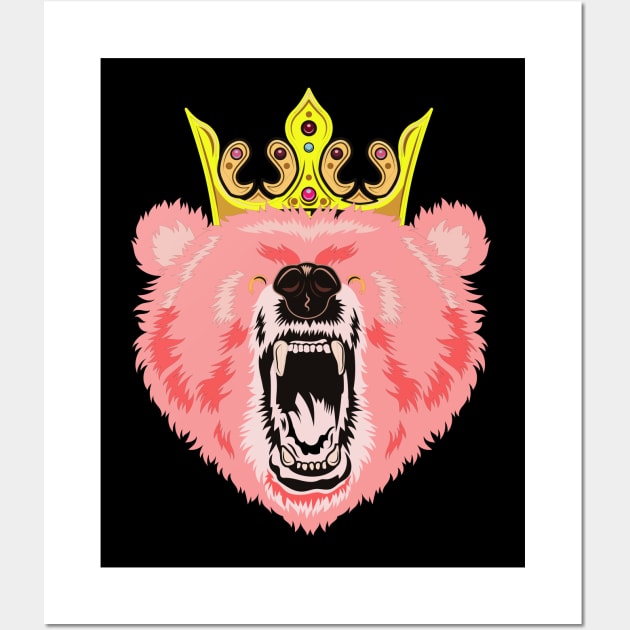 BEAR KING Wall Art by Elizzart